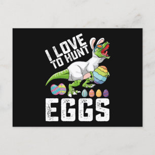 I Kärlek till Hunt Eggs Påsk Dinosaur t Rex Vykort