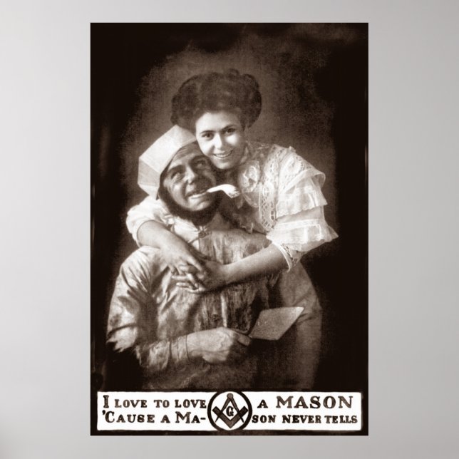 I Kärlek till Kärlek a Mason 1908 Poster (Framsidan)