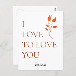 I kärlek till kärlek anpassar du dig efter personl vykort