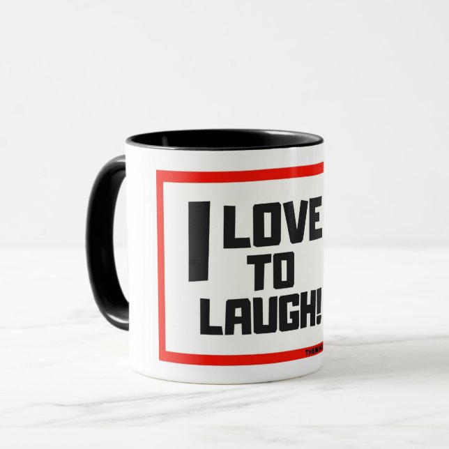 I KÄRLEK TILL LAUGH/COFFEE MUGG (Framsida vänster)
