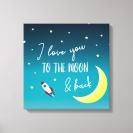 I kärlek till måne och bäckenet baby förskolan canvastryck