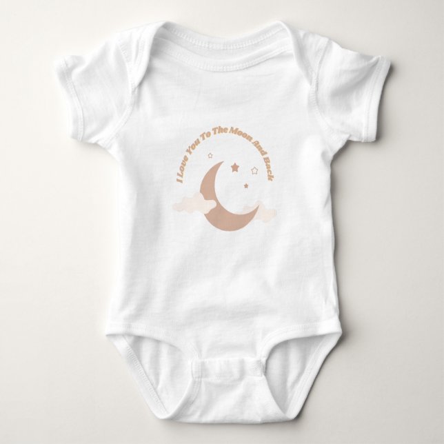 I Kärlek till Måne och bak i Baby-kostym T Shirt (Framsida)