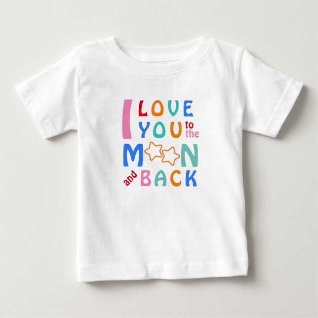 I Kärlek till Måne och bak - min lilla stjärna T Shirt (Framsida)