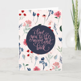 I Kärlek till Måne och Blommigt-kortet Helgkort