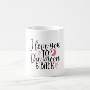 i kärlek till måne och tillbaka kaffemugg
