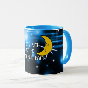 I Kärlek till måne och tillbaka, populär design Mugg