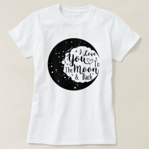 I kärlek till måne och tillbaka t shirt