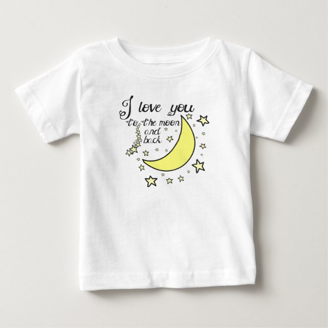 I kärlek till måne och tillbaka tee shirt (Framsida)