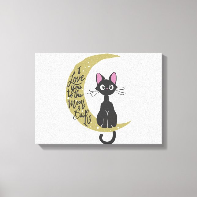 I kärlek till måne och tillbaka - Välj tillbaka ko Canvastryck (Framsida)