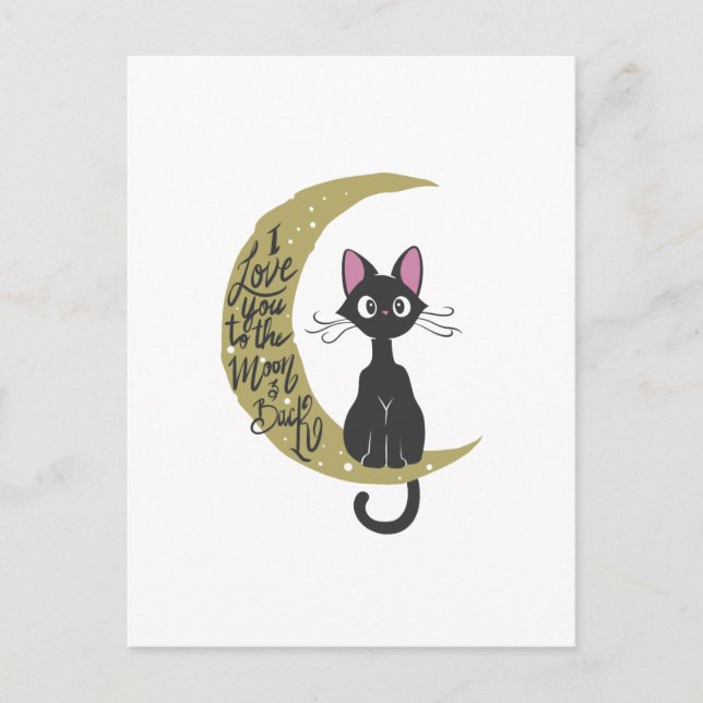 I kärlek till måne och tillbaka - Välj tillbaka ko Vykort (Framsida)