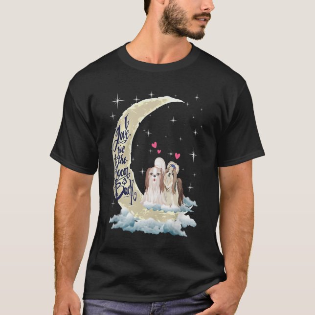 I Kärlek till Måne Shih Tzu 01 T Shirt (Framsida)