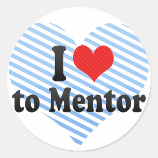I Kärlek till Mentor Runt Klistermärke