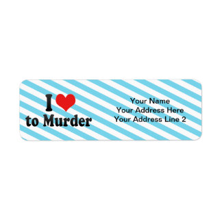 I Kärlek till Murder Returadress Etikett
