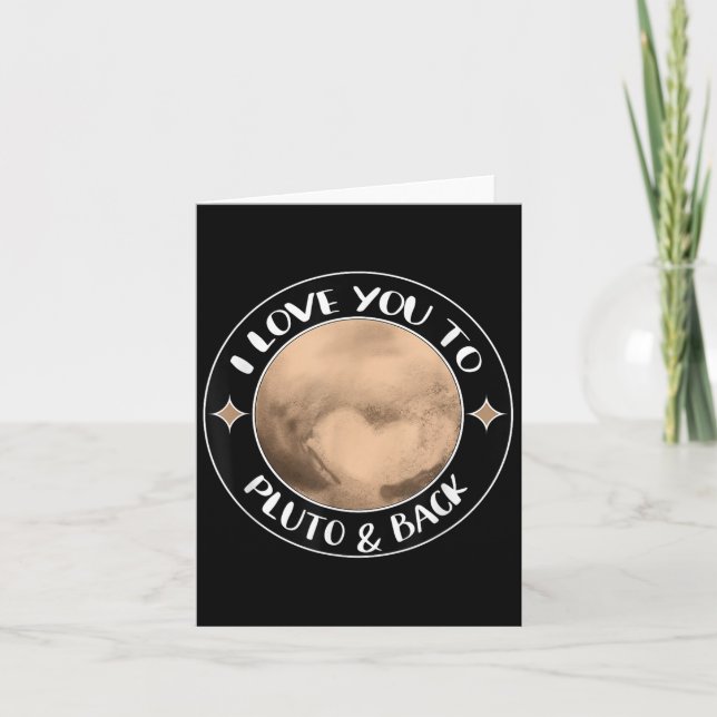 I Kärlek till Pluto Space Group Quote Gift Family Kort (Framsida)