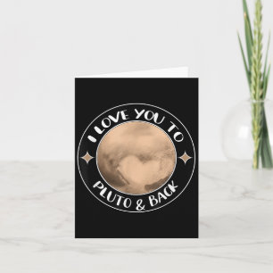 I Kärlek till Pluto Space Group Quote Gift Family Kort