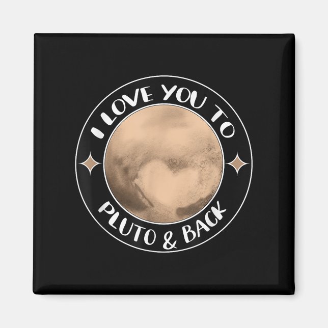 I Kärlek till Pluto Space Group Quote Gift Family Magnet (Framsidan)