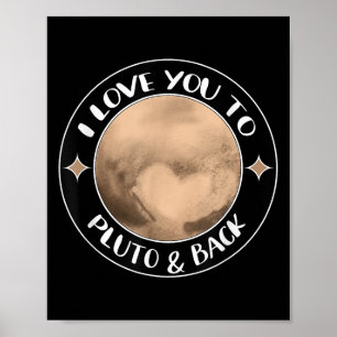 I Kärlek till Pluto Space Group Quote Gift Family Poster