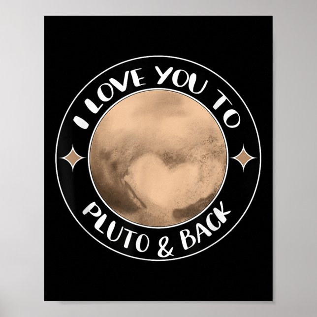 I Kärlek till Pluto Space Group Quote Gift Family Poster (Framsidan)