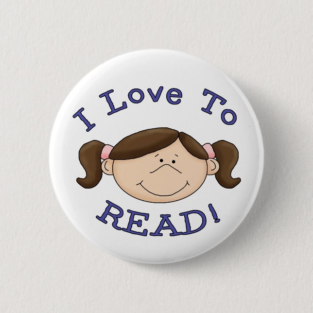I Kärlek till Read Girl Knapp (Framsida)