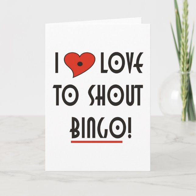 I Kärlek till Shout Bingo Kort (Framsida)