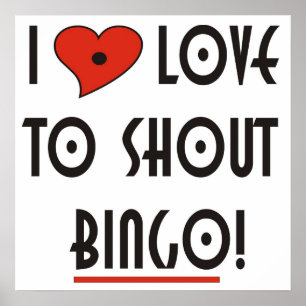 I Kärlek till Shout Bingo Poster