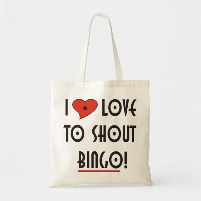 I Kärlek till Shout Bingo Tygkasse (Framsidan)