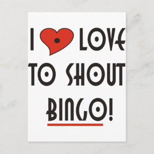I Kärlek till Shout BINGO Vykort