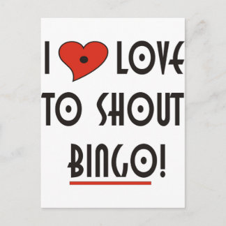 I Kärlek till Shout BINGO Vykort