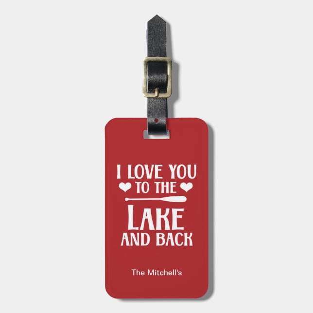 I Kärlek till Sjö och bak - citat Nautiskt Bagagebricka (Vertikal Framsida)