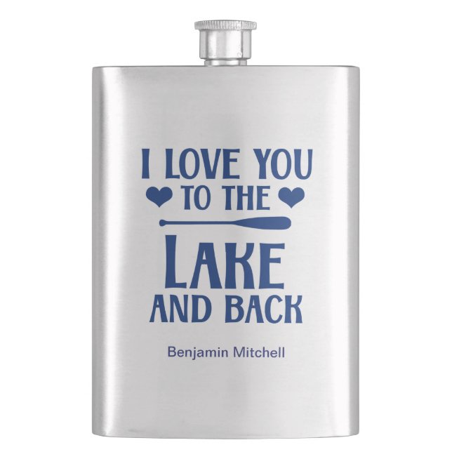 I Kärlek till Sjö och bak - Offertblått Fickplunta (Framsidan)