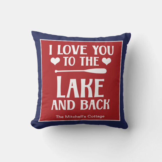 I Kärlek till Sjö och bak - Valentines day T Kudde (Framsida)