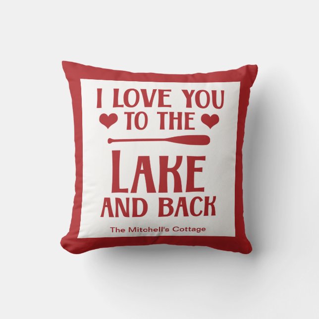 I Kärlek till Sjö och bak - Valentines day T Kudde (Framsida)