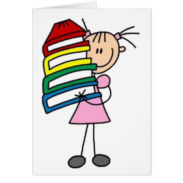 I Kärlek till Stick figur Hälsningskort (Framsidan)