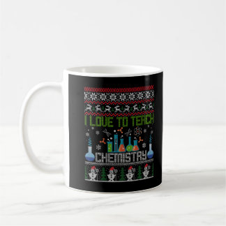 I Kärlek till Teach Chemistry Ugly jul Sweater T Kaffemugg