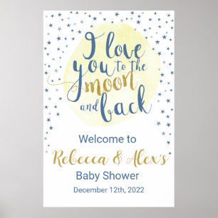 I Kärlek till välkomstsignalen Måne & bak Poster