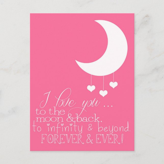 I Kärlek till vykortet Måne & bak Vykort (Framsida)