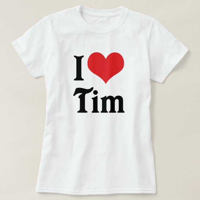I Kärlek Tim T-shirt (Design framsida)