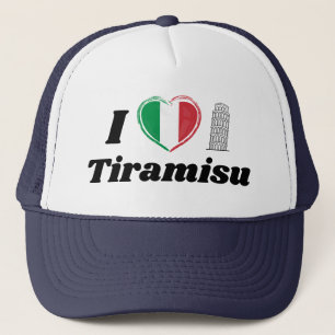 I Kärlek Tiramisu italiensk Flagga Truckerkeps