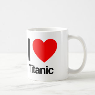 i kärlek titanic kaffemugg