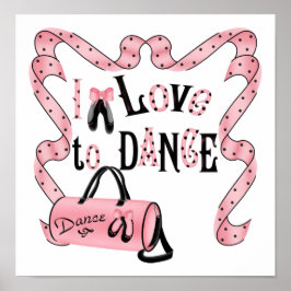 I Kärlek to Dance Print Poster