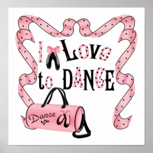 I Kärlek to Dance Print Poster