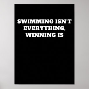 I Kärlek to Simma Art Design Swimming Quote Gift I Poster