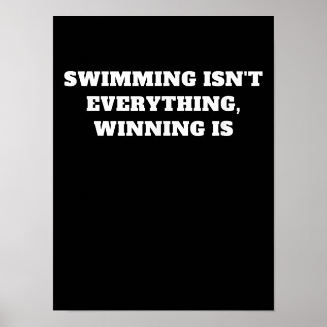 I Kärlek to Simma Art Design Swimming Quote Gift I Poster (Framsidan)