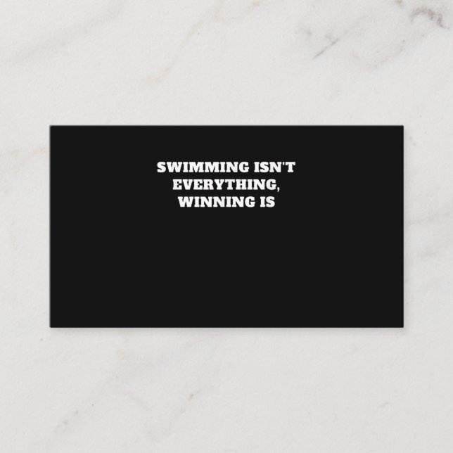 I Kärlek to Simma Art Design Swimming Quote Gift I Tilläggskort (Framsida)