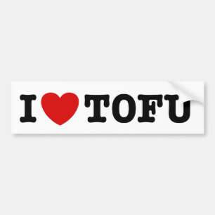 I Kärlek Tofu Bildekal