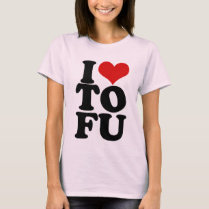 I Kärlek Tofu Funny Vegan humor T-shirt