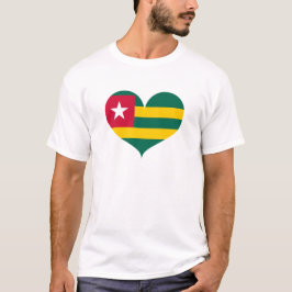 I Kärlek Togo Flagga T Shirt