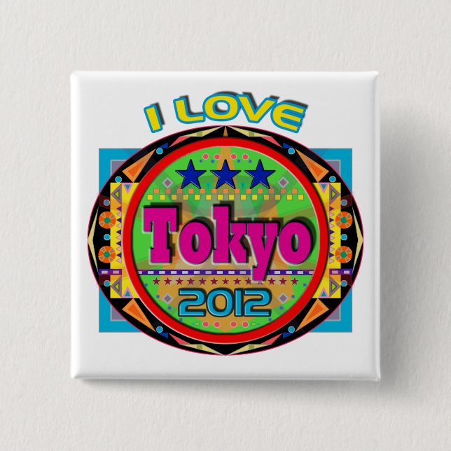 I KÄRLEK Tokyo Emblem #1 2012 Button Knapp (Framsida)