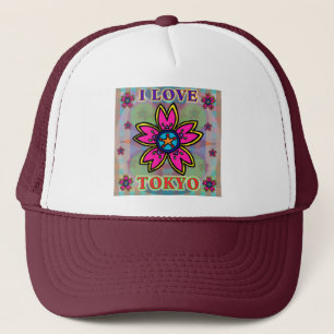 "I KÄRLEK TOKYO" Flowers Hat Truckerkeps