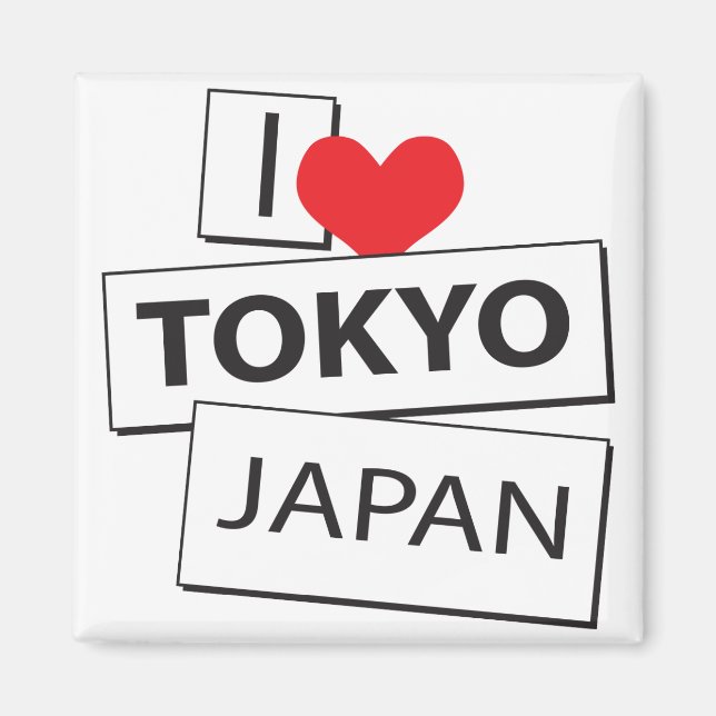 I Kärlek Tokyo Japan Magnet (Framsidan)